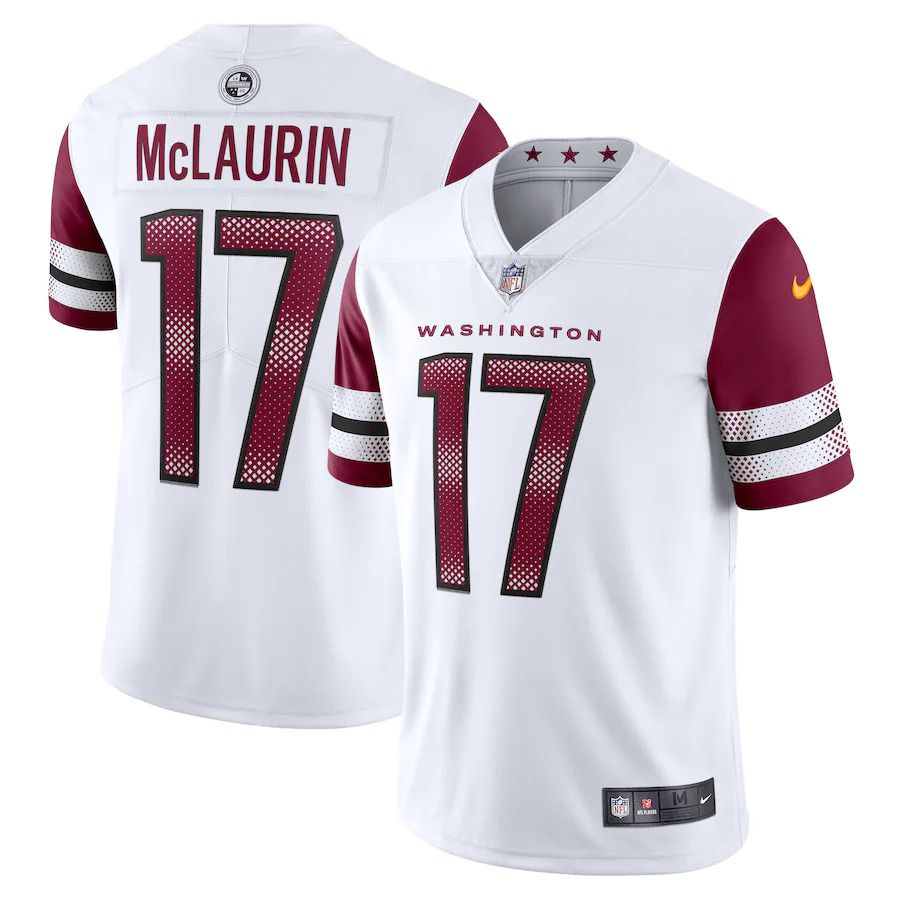 Men Washington Commanders 17 Terry McLaurin Nike White Vapor Limited NFL Jersey